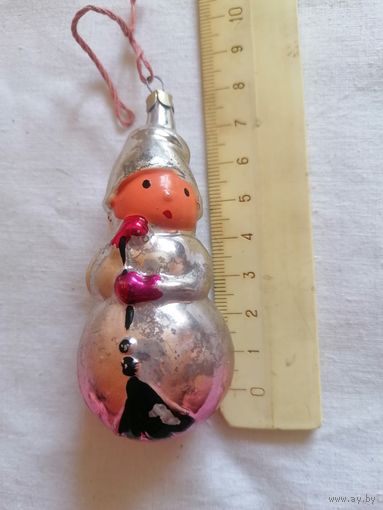 Ёлочная игрушка СНЕГОВИК СССР 0079