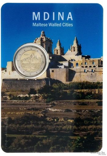 2 евро 2025 Мальта Мдина блистер BU