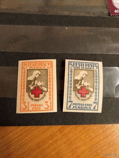 1921 Эстония Красный Крест медицина чистая полная серия 1 след от наклейки 1 MNH** (4-12)