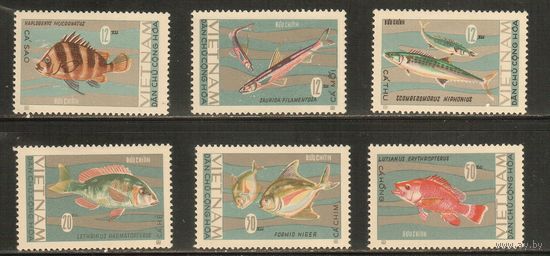 Вьетнам-1967(Мих.485-490) , **    , Морская Фауна , Рыбы ,(полная серия)