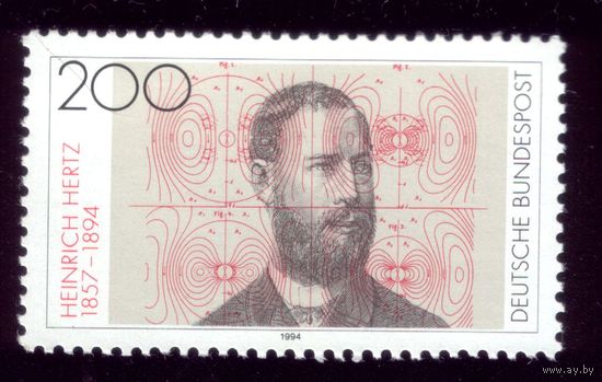 1 марка 1993 год Германия Герц 1710