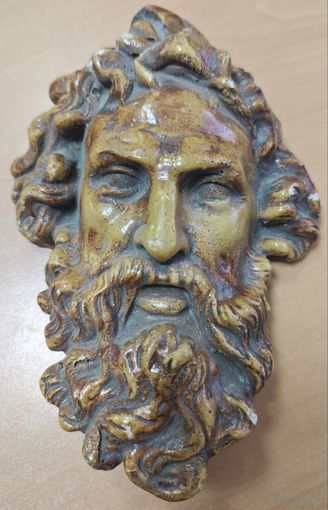 Барельеф настенный Зевс. Гипсоподобный материал. 20x14см