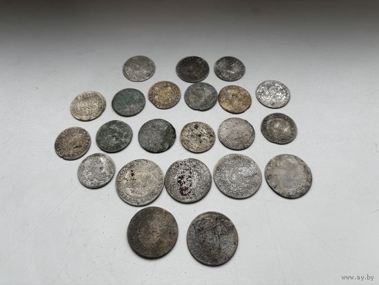 Лот серебренных монет Речи Посполитой