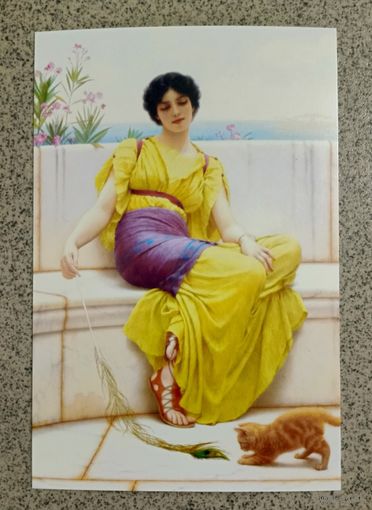 Открытка живопись "Праздность" 1900г Джон Уильям Годвард чистая