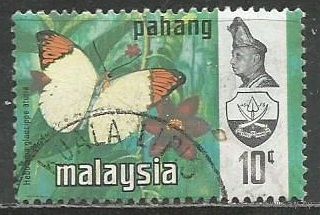 Малайские штаты(Паханг). Бабочка белянка. 1971г. Mi#87.