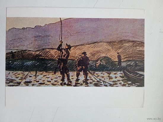 1958. рыбалка. Андроникашвили. На Тбилисском море