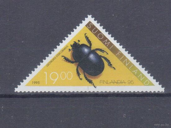 [684] Финляндия 1995. Фауна.Насекомые.Жуки. Одиночный выпуск. MNH. Кат.7 е.