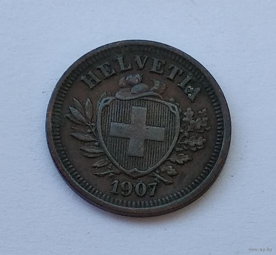 Швейцария 1 раппен, 1907 7-5-25