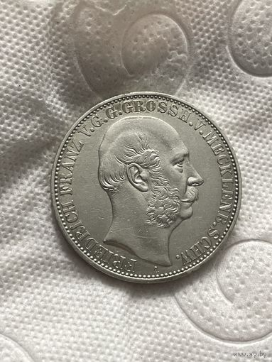 Юбилейный талер 1867 мекленбург шверин, сохран! очень редкий !!