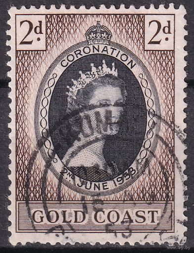 72.BrKS. Великобритания. Колонии. Золотой Берег. Коронация Елизаветы II. 1953 г. 2d. Mi.#150.