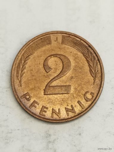 Германия 2 пфенинга 1986 J
