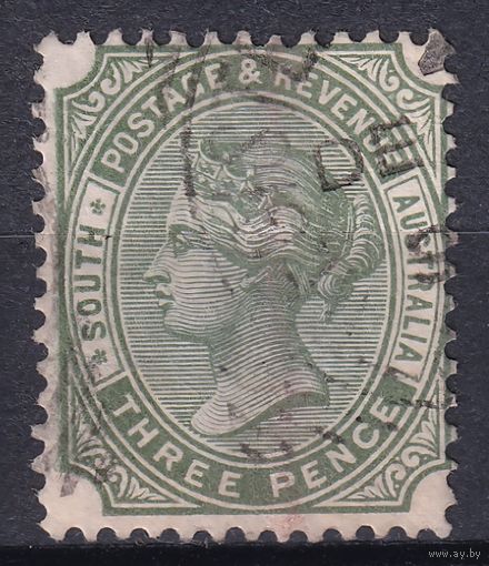 178.Aust. Великобритания. Австралийские штаты. Южная Австралия. Виктория. Стандарт. 1897 г. 3p. Mi.#73C.