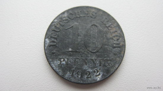 Германия 10 пфеннигов    1922