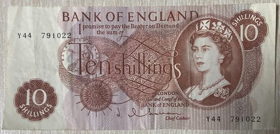 Банкнота. Великобритания. 10 шиллингов 1960 - 1970 год