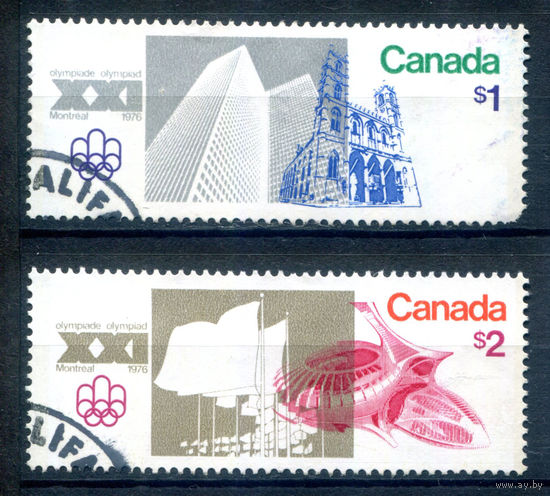 Канада - 1976г. - Летние Олимпийские игры - 2 марки - полная серия, гашёные [Mi 624-625]. #3-WB-88-A-2