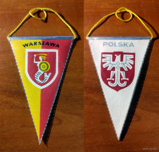 Вымпел. Герб Варшавы. Польша